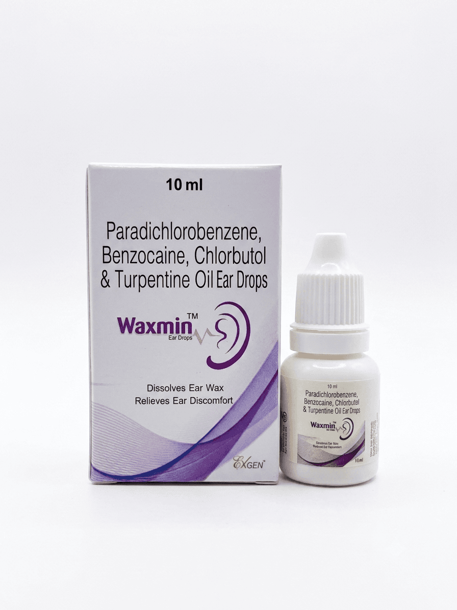 Waxmin — Paradichlorobenzene, Benzocaine, Chlorbutol & Turpentine Oil Ear Drops