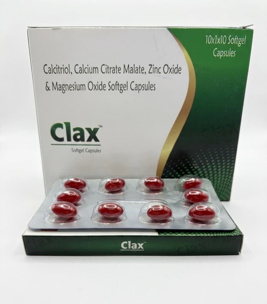 Clax — Calcitriol, Calcium Citrate Malate, Zinc Oxide & Magnesium Oxide Softgel Capsules
