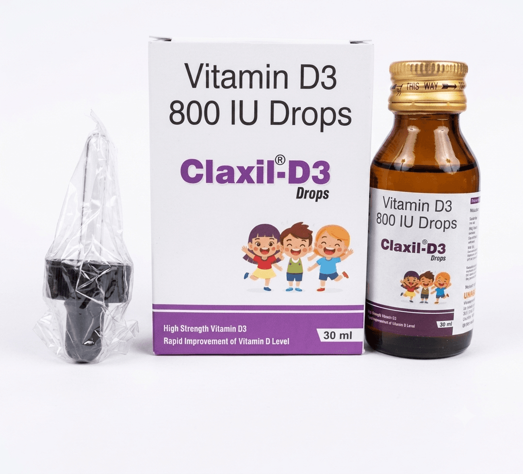 Claxil-D3 Drops — Vitamin D3 800 IU Drops — 30 ml