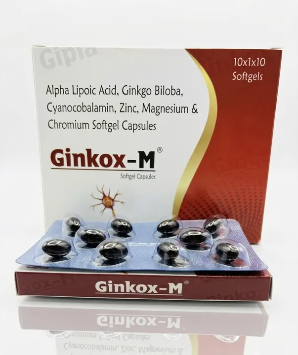 Ginkox-M — Alpha Lipoic Acid, Ginkgo Biloba, Cyanocobalamin, Zinc, Magnesium & Chromium Softgel Capsules