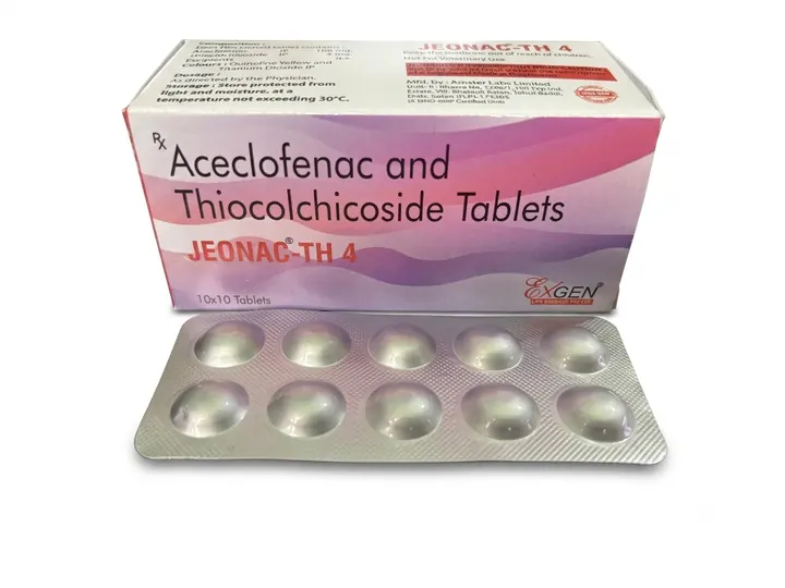 Jeonac-TH 4 — Aceclofenac 100 mg & Thiocolchicoside 4 mg Tablets