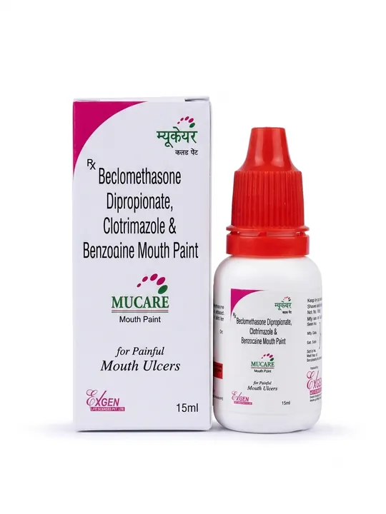 Mucare — Beclomethasone Dipropionate, Clotrimazole & Benzocaine Mouth Paint — 15 ml