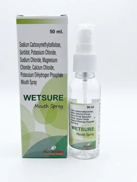 Wetsure — Sodium Carboxymethylcellulose, Sorbitol, Potassium Chloride, Sodium Chloride, Magnesium Chloride, Calcium Chloride & Potassium Dihydrogen Phosphate Mouth Spray — 50 ml